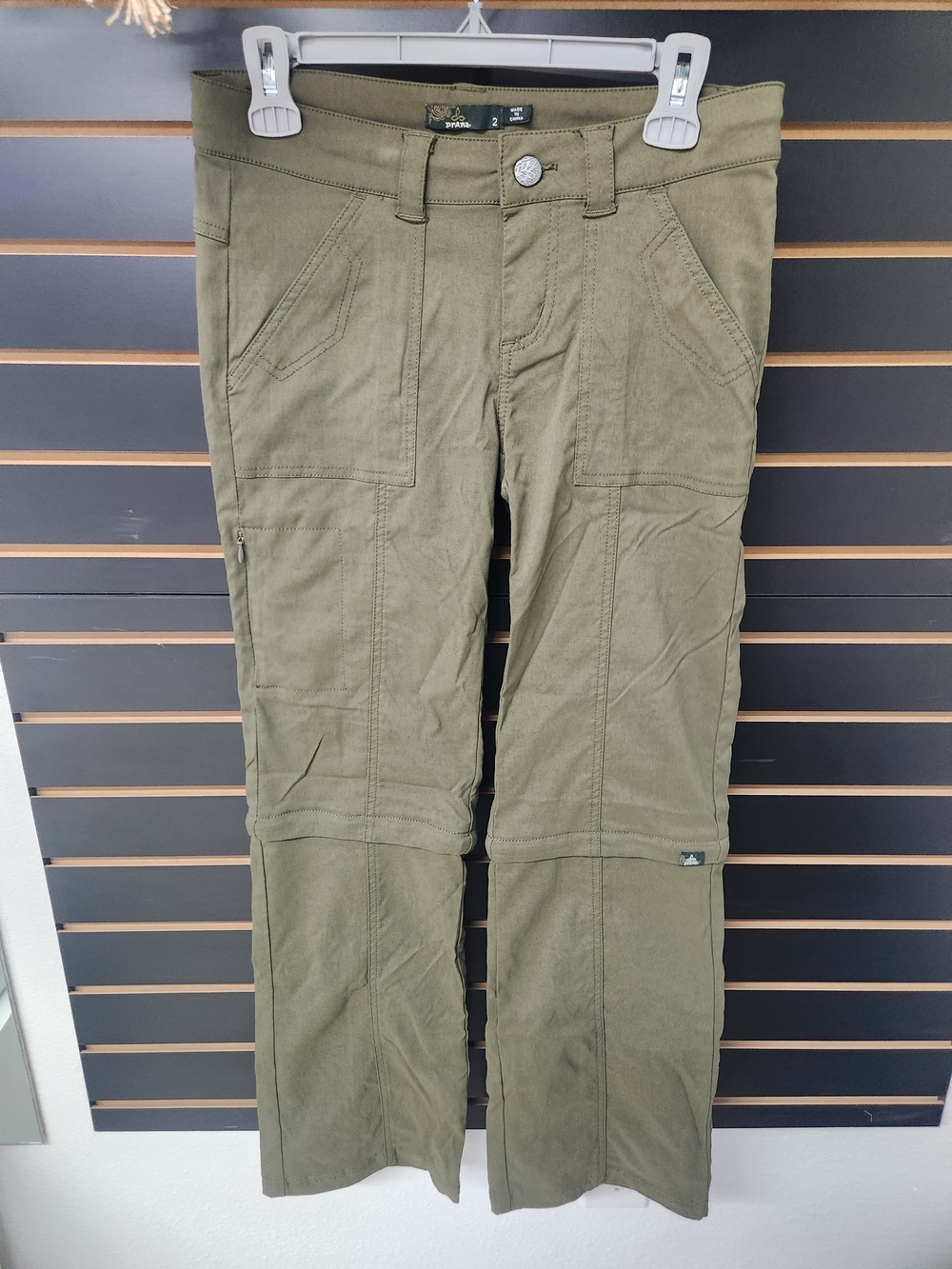 Prana Women's Olive Convertible Cargo Pants